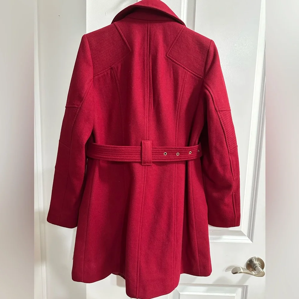 Michael Kors Red Pea Coat with Gold Accents - Brand New with Tags - Picture 3 of 3